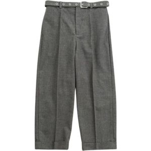 Jil Sander, Heren, Broeken, Grijs, Maat: L Wol,