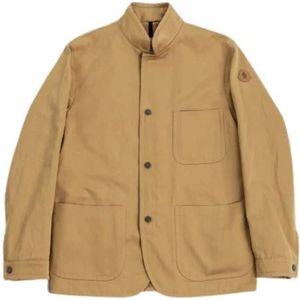 Moncler, Heren, Jassen, Bruin, Maat: M Katoen,