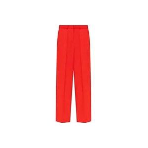 Lanvin Rode wollen wijde broek , Red , Dames , Maat: S