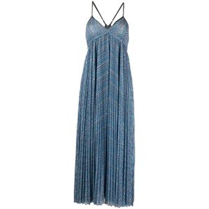 Forte Forte, Dames, Jurken, Blauw, Maat: S Nylon,