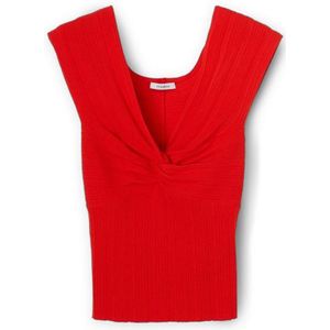 Motivi, Dames, Blouses & Shirts, Rood, Maat: XS Nylon,