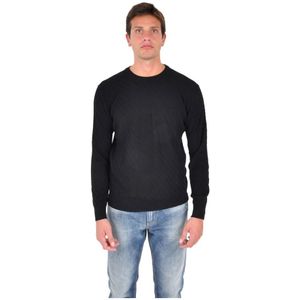 Low Brand, Heren, Truien, Zwart, Maat: L Wol,