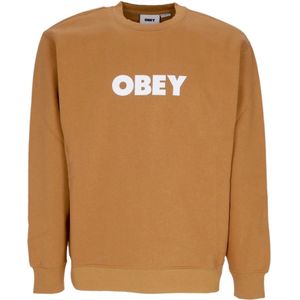 Obey, Heren, Sweatshirts & Hoodies, Bruin, Maat: XL Fleece,