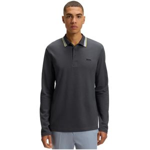 Boss Green - Poloshirt - Grijs - Lange Mouw - Katoen