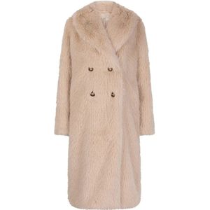 Esqualo, Dames, Mantels, Beige, Maat: 2XS Poliester,