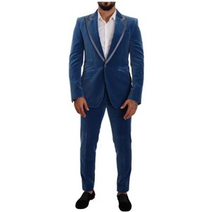 Dolce & Gabbana - Kostuum - Blauw - Tweed - Single Breasted Suits