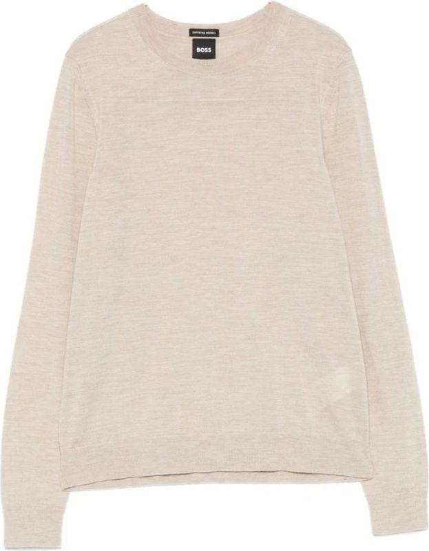 BOSS - Gebreide Trui - Merinowol - Ronde Hals