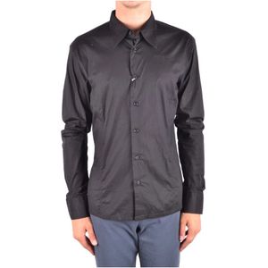 Bikkembergs, Heren, Overhemden, Zwart, Maat: M