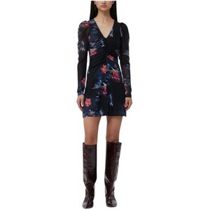 Ganni, Dames, Jurken, Zwart, Maat: S Poliester,