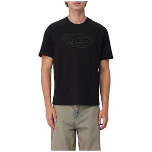 Diesel, Heren, Tops, Zwart, Maat: L