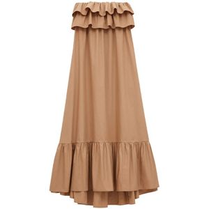 Saint Laurent, Dames, Rokken, Beige, Maat: S Katoen,