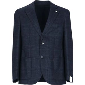 L.b.m. 1911, Heren, Jassen, Blauw, Maat: XL Wol,