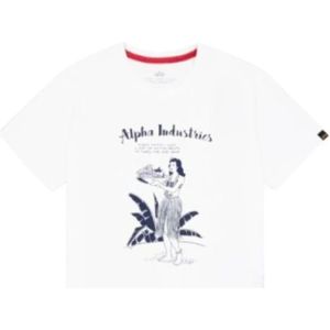 Alpha Industries - Iconisch Grafisch T-shirt - Wit - Heren - Katoen