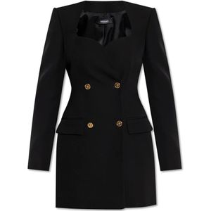 Versace, Dames, Jurken, Zwart, Maat: XS Wol,
