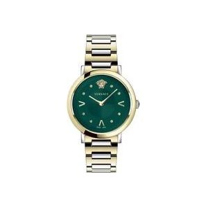 Versace Pop Chic Lady Stalen Armband Horloge , Yellow , Dames , Maat: ONE Size