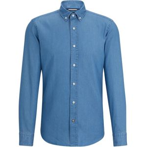 Hugo, Heren, Overhemden, Blauw, Maat: L Denim,