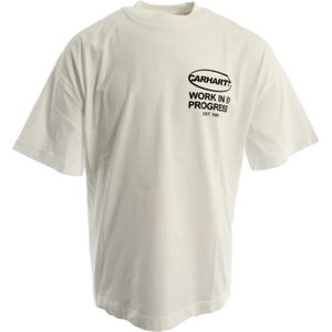 Carhartt Wip, Heren, Tops, Wit, Maat: M Katoen,
