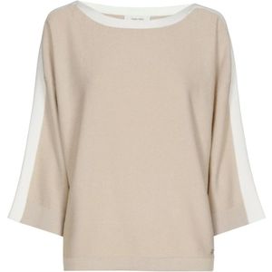 Marie Méro, Dames, Truien, Beige, Maat: S Katoen,