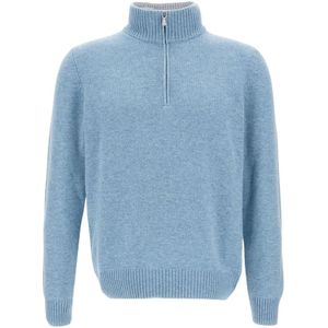 Gran Sasso, Heren, Truien, Blauw, Maat: M Wol,