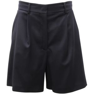 Max Mara, Dames, Korte broeken, Blauw, Maat: XS Wol,