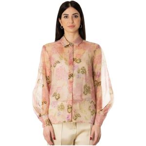Max Mara Studio, Dames, Blouses & Shirts, Veelkleurig, Maat: XL Zijde,
