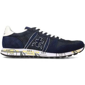 Premiata Blauwe Geperforeerde Suède Eric Sneakers , Blue , Heren , Maat: 42 EU