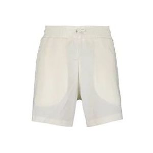 Moncler Katoenen casual shorts effen kleur , Beige , Dames , Maat: XS