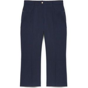 Fiorella Rubino, Dames, Broeken, Blauw, Maat: M Tweed,