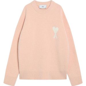 Ami Paris, Heren, Truien, Roze, Maat: XL Wol,