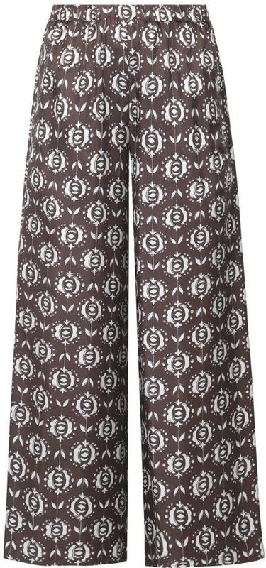 Weekend Max Mara - Broeken - Veelkleurig - 100% Zijde - Elegante Wijde Pasvorm