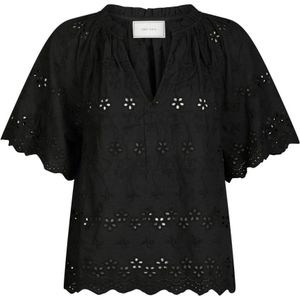 Neo Noir, Dames, Blouses & Shirts, Zwart, Maat: 2XL