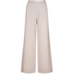 Agnona, Dames, Broeken, Wit, Maat: XL Wol,