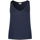 Vera Mont - Satin V-Hals Blouse - Blauw - Dames