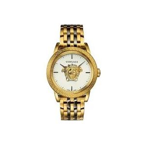 Versace Palazzo Emporio Wit Gouden Horloge , Yellow , Heren , Maat: ONE Size