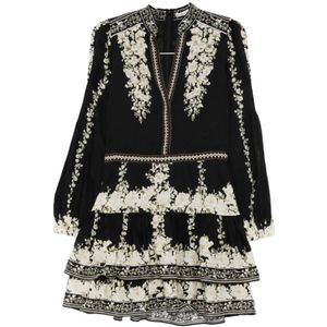 Alice + Olivia, Dames, Jurken, Zwart, Maat: XS