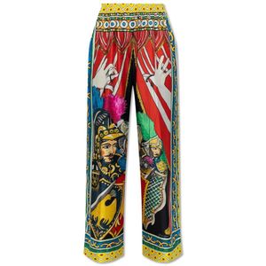 Dolce & Gabbana, Dames, Broeken, Veelkleurig, Maat: S Zijde,