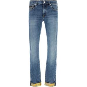 Versace, Heren, Jeans, Blauw, Maat: W34 Denim,