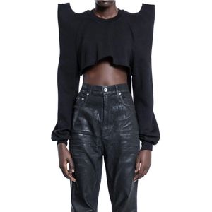Rick Owens, Dames, Sweatshirts & Hoodies, Zwart, Maat: M Katoen,