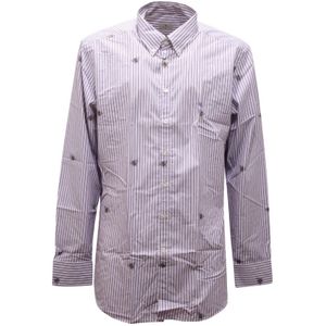 Etro, Heren, Overhemden, Paars, Maat: 4XL