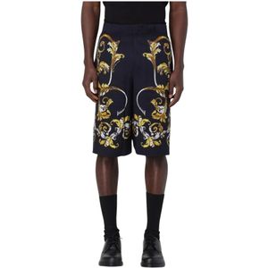 Versace Jeans Couture, Heren, Korte broeken, Zwart, Maat: 2XL Denim,