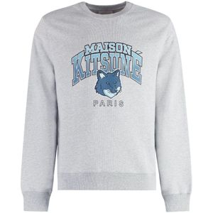 Maison Kitsuné, Heren, Sweatshirts & Hoodies, Grijs, Maat: XS Katoen,