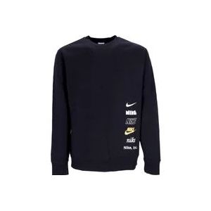 Nike Zwarte Crewneck Sweatshirt , Black , Heren , Maat: XL