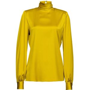 Pinko, Dames, Blouses & Shirts, Groen, Maat: S Zijde,