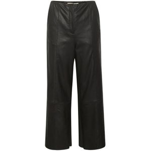 Soaked in Luxury, Dames, Broeken, Zwart, Maat: S Leer,