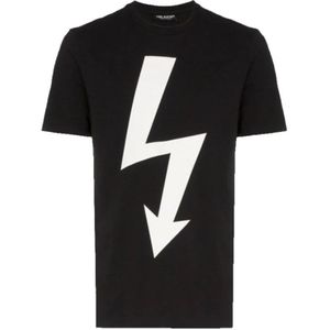 Neil Barrett, Heren, Tops, Zwart, Maat: M Katoen,