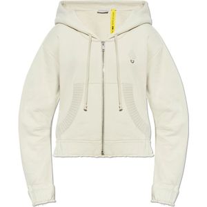 Moncler, Dames, Sweatshirts & Hoodies, Beige, Maat: XS Katoen,