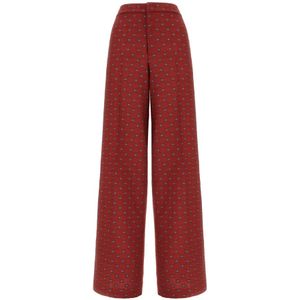 Etro, Dames, Broeken, Rood, Maat: XS Katoen,