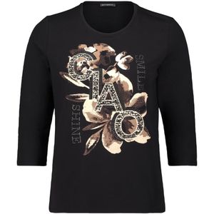 Betty Barclay - Elegant Placement Shirt - Zwart - Dames - Leer