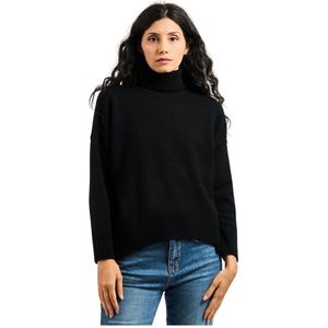 Iblues, Dames, Truien, Zwart, Maat: S Wol,