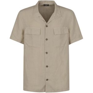 Peserico, Heren, Overhemden, Beige, Maat: L
